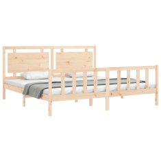 Greatstore Rám postele s čelem 180 x 200 cm masivní dřevo