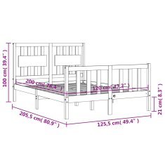 Vidaxl Postel bez matrace bílá 120 x 200 cm masivní borovice