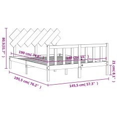 Vidaxl Postel bez matrace bílá 140 x 190 cm masivní borovice