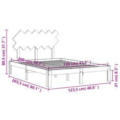 Vidaxl Postel bez matrace bílá 120 x 200 cm masivní borovice