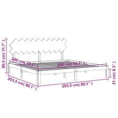 Petromila Rám postele s čelem bílý 200 x 200 cm masivní dřevo