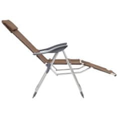 Petromila Skládací kempingové židle s podnožkami 2 ks hnědé textilen