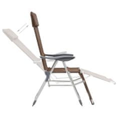 Petromila Skládací kempingové židle s podnožkami 2 ks hnědé textilen