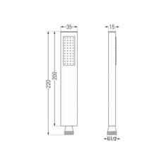 Mexen Sprchový set podomítkový CUBE DR02 25 cm černý