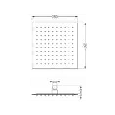 Mexen Sprchový set podomítkový CUBE DR02 25 cm černý