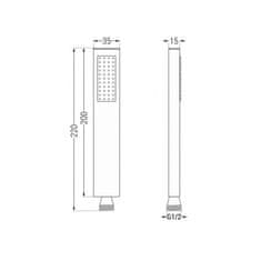 Mexen Sprchový set podomítkový CUBE DR02 30 cm bílý