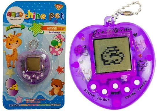 shumee Elektronická hra Purple Tamagotchi s krátkým řetízkem