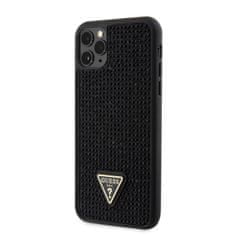 Guess Zadní kryt Rhinestones Triangle Metal Logo na iPhone 11 Pro Max černý