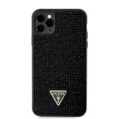 Guess Zadní kryt Rhinestones Triangle Metal Logo na iPhone 11 Pro Max černý