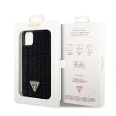 Guess Zadní kryt Rhinestones Triangle Metal Logo na iPhone 11 Pro Max černý