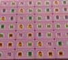 Domino domečky - růžový kámen, 28 hracích kostek