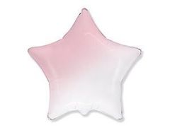 Balón fóliový hvězda ombré - růžovobílé - 48 cm