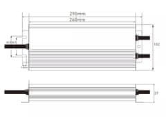 LED Solution LED zdroj (trafo) 12V 600W IP67 SLIM 056135