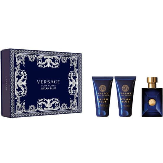 Versace Pour Homme Dylan Blue - EDT 50 ml + balzám po holení 50 ml + sprchový gel 50 ml