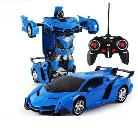 shumee Auto Robot Transformers 2v1 R/C dálkové ovládání Light Sound Drift Blue