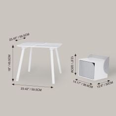 Teamson Fantasy Fields - Dětský nábytek Biscay Bricks Table & Chairs - Grey