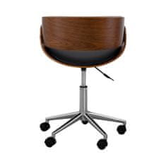 Teamson Kancelářská židle Versanora z umělé kůže se zakřiveným sedákem, černá a hnědá