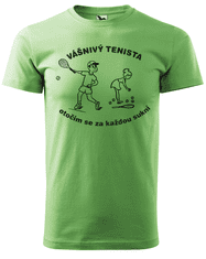 Hobbytriko Vtipné tenisové tričko - Vášnivý tenista Barva: Žlutá (04), Velikost: M