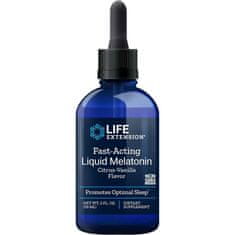 Life Extension Doplňky stravy Fast Acting Liquid Melatonin Citrus Vanilla