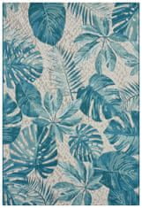 Hanse Home Kusový koberec Flair 105618 Tropical Leaves Turqouise – na ven i na doma 80x165