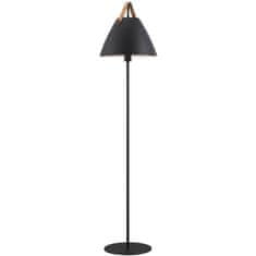 NORDLUX Designová stojací lampa s koženým popruhem Strap bílá