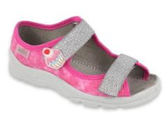 Befado dívčí sandálky MAX 969X163 růžové, dortík, velikost 25