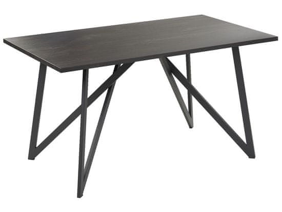 Beliani Jídelní stůl 140 x 80 cm černý ANNIKA