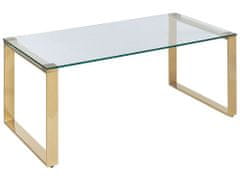 Beliani Konferenční stolek se skleněnou deskou zlatý TILON