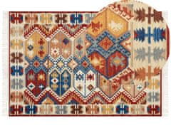Beliani Vlněný kelimový koberec 160 x 230 cm vícebarevný VANASHEN