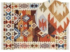 Beliani Vlněný kelimový koberec 160 x 230 cm vícebarevný VOSKETAP