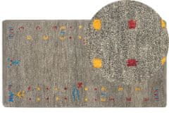Beliani Vlněný koberec 80 x 150 cm šedý SEYMEN