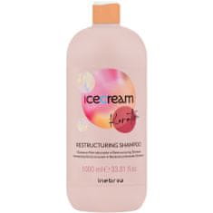 Inebrya Ice Cream Keratin Restrusturing - Šampon pro suché a nadýchané vlasy, Regeneruje strukturu vlasů, Unikátní směs účinných látek, 1000ml