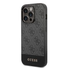 Guess  4G Stripe Zadní Kryt pro iPhone 14 Pro Grey