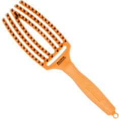 Olivia Garden Finger Brush Juicy Orange - profesionální kartáč s kančími štětinami v letní barvě, antistatické vlastnosti