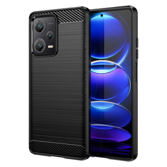 IZMAEL Pouzdro Carbon Bush TPU pre Xiaomi Redmi Note 12 Pro+ - Černá KP26520