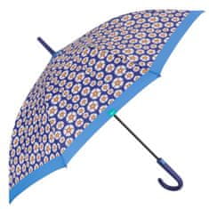 Perletti Time, Dámský holový deštník / modrý lem, 26242
