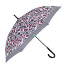 Perletti Time, Dámský holový deštník Floreale / šedý lem, 26306