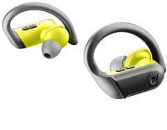 CellularLine True wireless sluchátka Cellularline Sprinter se sportovními nástavci, černo-žlutá