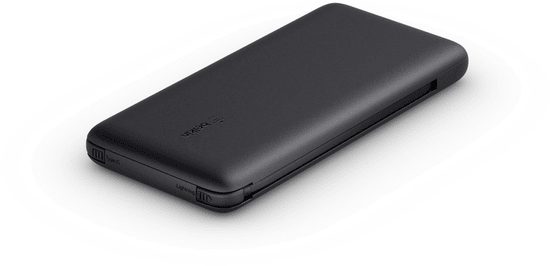 Belkin powerbanka s integrovanými kabely USB-C / Lightning, 10000mAh, PD, 18W, černá