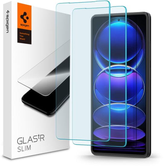 Spigen ochranné sklo tR Slim pro Xiaomi Redmi Note 12 Pro 5G/Redmi Note 12 Pro+ 5G/POCO X5 Pro 5G,