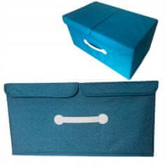 INNA Organizér na lůžkoviny bundy přikrývky ručníky skříňový box na oblečení box na hračky modrá
