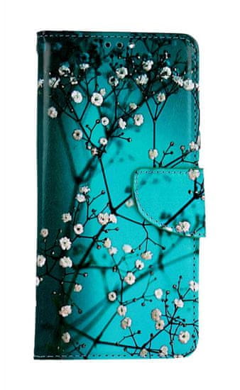 TopQ Pouzdro Xiaomi Redmi Note 12 knížkové Modré s květy 95614