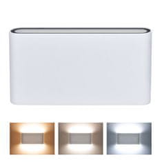 Solight LED venkovní nástěnné osvětlení Modena, 12W, 680lm, 120°, bílá, WO800-W