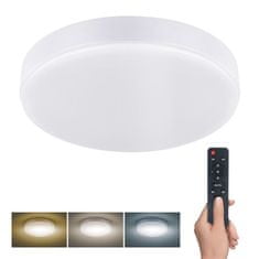 Solight LED osvětlení LECCE s dálkový ovladačem, 50W, 3000lm, 40cm, změna chromatičnosti, stmívatelné, bílá, WO799