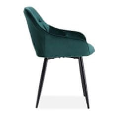 Halmar Čalouněná jídelní židle K487, tmavě zelená