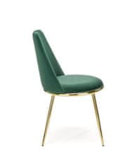 Halmar Čalouněná jídelní židle K460, tmavě zelená