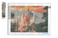 SMT Creatoys Diamantový obrázek Neuschwanstein v zimě 40x30cm s doplňky v blistru 7x33x3cm