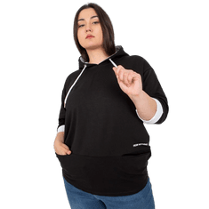 RELEVANCE Dámská mikina s kapsami plus size ELISA černá RV-TU-8241.54P_398900 Univerzální