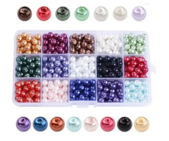 Kraftika 510pcs velké mix 15 smíšené barvy pearl imitation diy