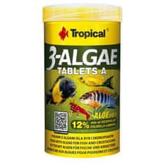 TROPICAL 3-Algae Tablets A 250ml/150g 340ks tabletové krmivo s řasami pro sladkovodní a mořské ryby